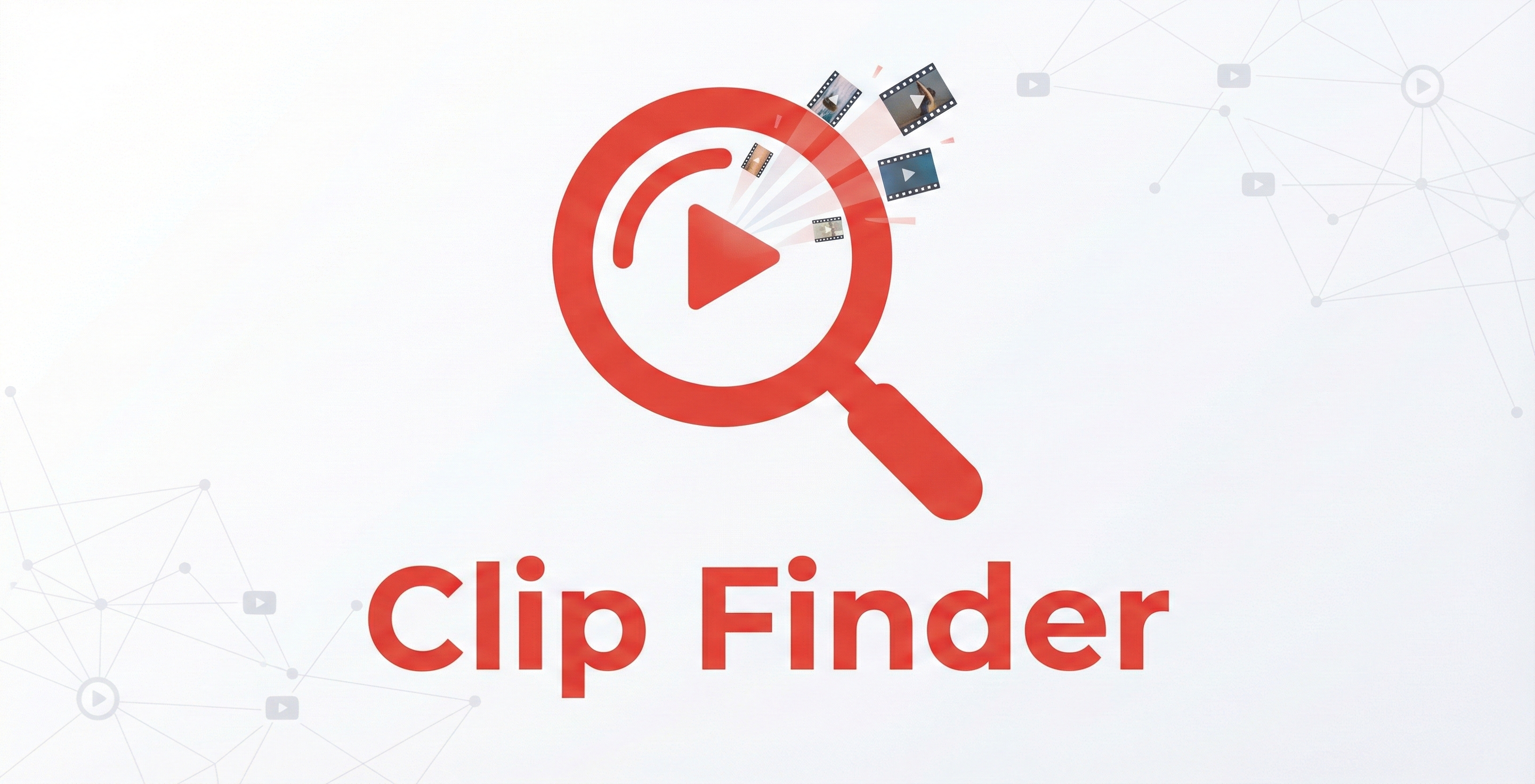 Clip Finder logo and branding for AI-powered YouTube semantic search tool